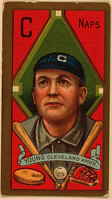 Cy Young 1911 m. beisbolo kortelė