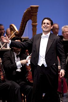 Juan Diego Flórez laulamassa Kennedy Centerissä Washingtonissa vuonna 2011.  