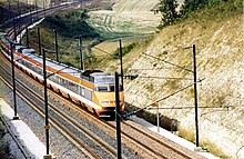A TGV Sud-Est in classic orange (1987)