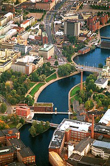 Tammerkoski flows through the city centre.