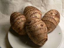 Taro rhizomes (tubers)