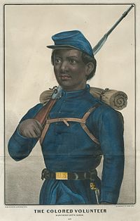 Afro-Amerikaanse vrijwilliger in het leger van de Unie  