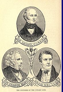 The founders of the Cunard Line: Samuel Cunard, George Burns, David MacIver