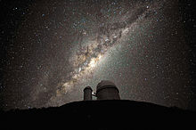 De Melkweg gezien vanaf het observatorium van La Silla  