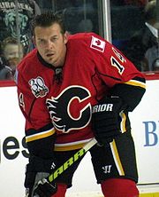 Theoren Fleury forsøgte et NHL-comeback med Flames i 2009.  