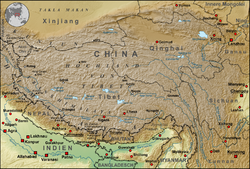 Map of the Tibetan Plateau
