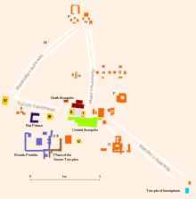 Karte des Zentrums von Tikal