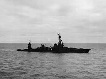 USS Chicago che affonda il 30 gennaio durante la battaglia di Rennell Island.