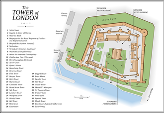 Site plan of the Tower of London