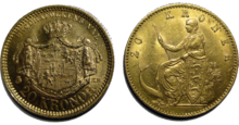 Dwie złote monety 20 kr: lewa moneta jest szwedzka, a prawa jest duńska.