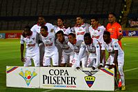 De LDU Quito ploeg in augustus 2014.  