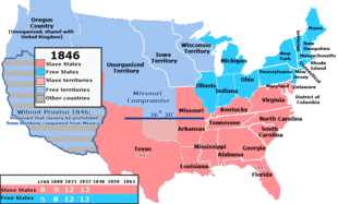 De 15 slavestater fik Texas (1845) og Florida (1845), hvilket var flere end de 14 frie stater, som fik Iowa (1846).