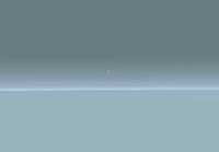 天王星の空に浮かぶアリエル（シミュレーションビュー