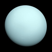 De planeet Uranus, waarnaar uranium is genoemd  