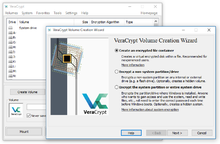 VeraCrypt is een programma dat de optie geeft om AES te gebruiken voor encryptie