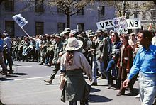 Veterans march against the war, April 1971
