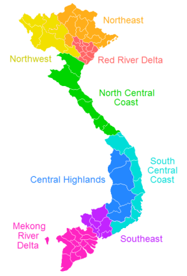 Regio's van Vietnam
