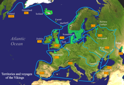 O longo alcance da Viking Expeditions através da maior parte da Europa, Mar Mediterrâneo, Norte da África, Ásia Menor, Ártico e América do Norte