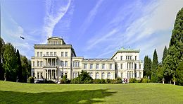Villa Hügel; symbol of the Krupp family dynasty and industrialisation, as well as a landmark of the city of Essen