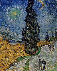Vincent van Gogh, Landweggetje in de Provence bij nacht 1889  