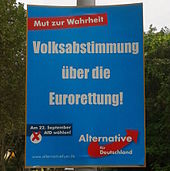Election poster on the euro rescue