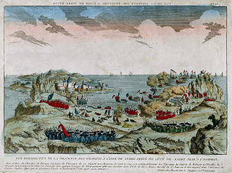 El descenso de los franceses en San Juan, Terranova, 1762  