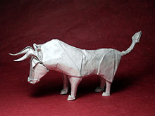 A bull (wet folding example)