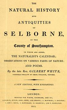 Cover page of the Natural History of Selborne