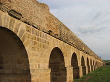 Romeins aquaduct dat Carthago, Tunesië bevoorraadt  