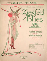 Bladmuziek voor een lied uit de 1919 Ziegfeld Follies  