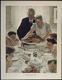 Freedom from Want af maleren Norman Rockwell fra 1943  