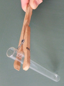Test tube with test tube holder