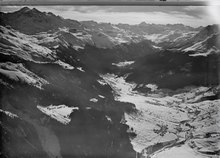 Aerial photograph by Walter Mittelholzer (1928)