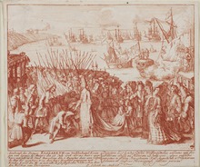 Elisabeth Christine of Brunswick's arrival in Catalonia, 1708