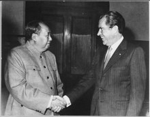 Meeting Mao Zedong with Richard Nixon 1972 in Beijing