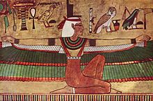 Isis with winged arms. Mural in the tomb (KV17) of Sethos I in the Valley of the Kings (c. 1360 B.C.)