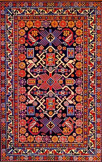 Um tapete azerbaijano do grupo Shirvan. Tapete Bijo", meados do século 19